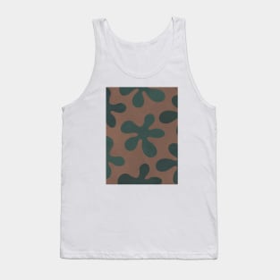 Abstract Tropical Floral - Earthy Tones Tank Top